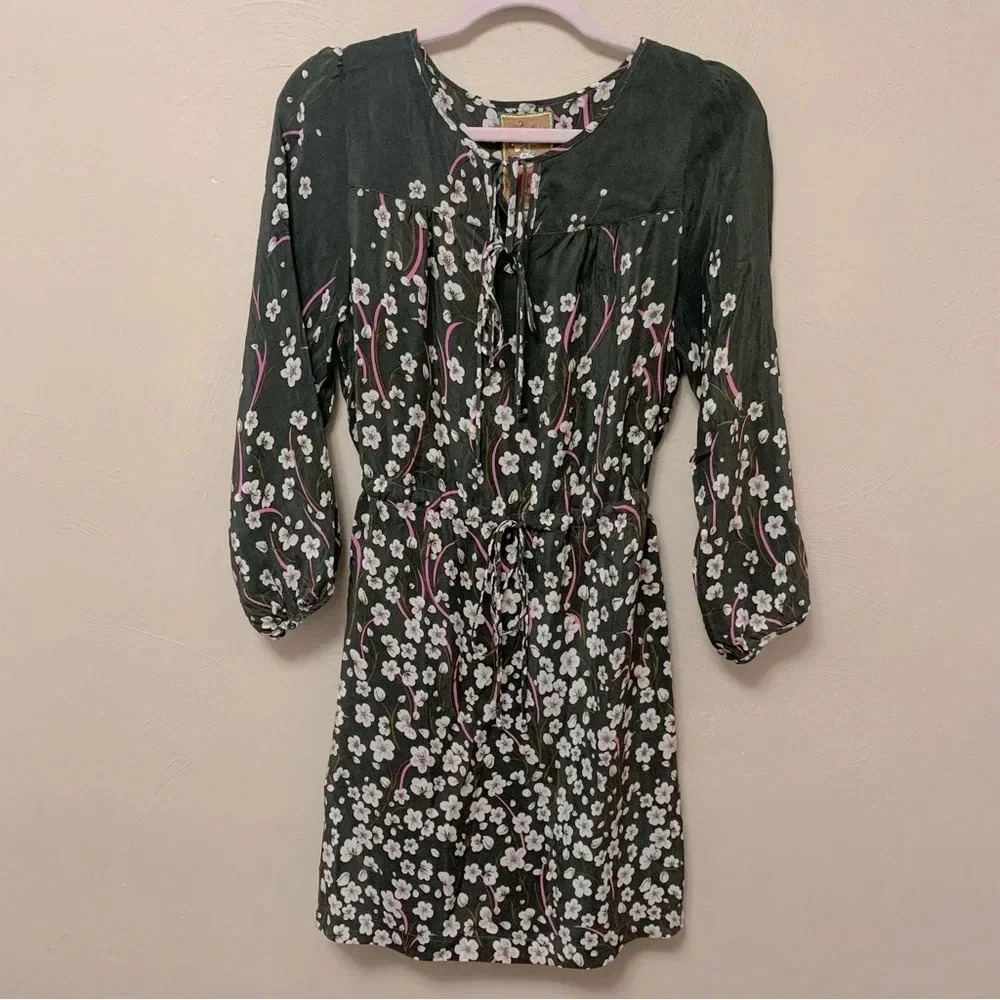 Johnny Was 100% Silk Floral Dress
